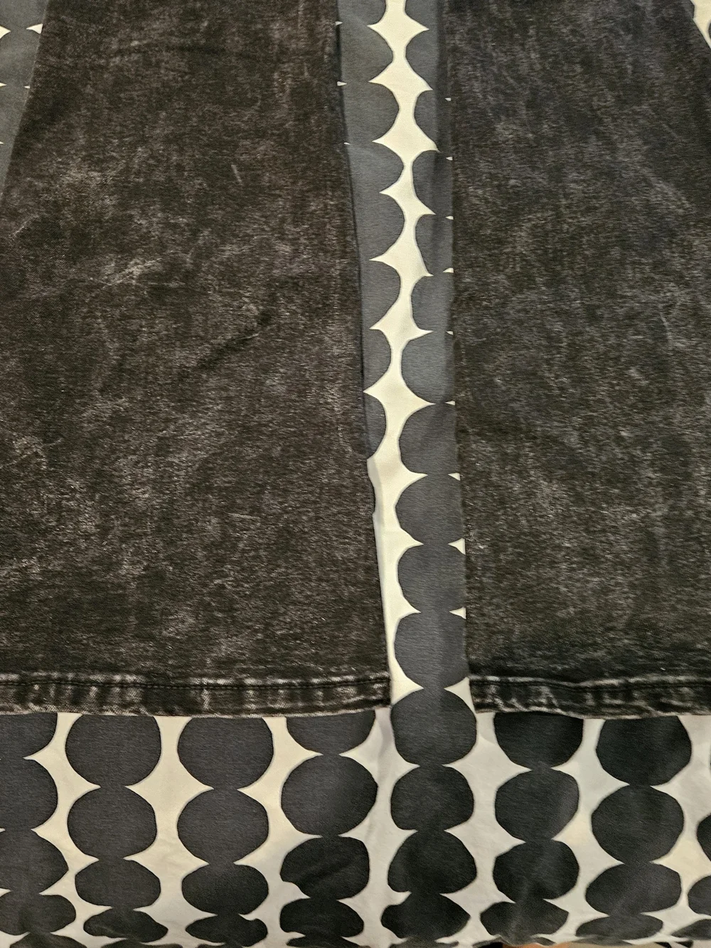 Black Lace-Up Side Panel Jeans